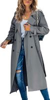 Commute Solid Color Single Breasted Coat Trench Coat main image 5