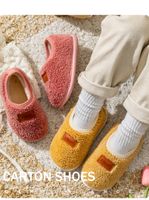 Kid's Basic Solid Color Round Toe Plush Slippers main image 6