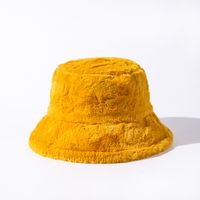 امرأة أنيق الأساسي أسلوب بسيط اللون الصامد طنف كبيرة قبعة دلو sku image 2
