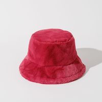 امرأة أنيق الأساسي أسلوب بسيط اللون الصامد طنف كبيرة قبعة دلو sku image 16