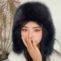 Women's Simple Style Solid Color Eaveless Trapper Hat main image 4