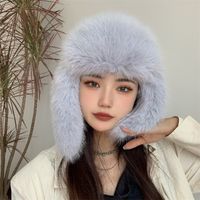 Women's Simple Style Solid Color Eaveless Trapper Hat main image 3