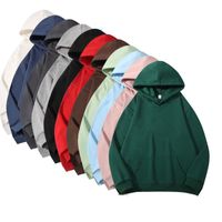 Frau Männer Kapuzenpullover Lange Ärmel Unisex-hoodies Tasche Einfacher Stil Einfarbig main image 2