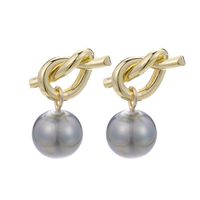 1 Pair Casual Baroque Style Classic Style Irregular Inlay Stainless Steel Artificial Pearls 18k Gold Plated Drop Earrings main image 2