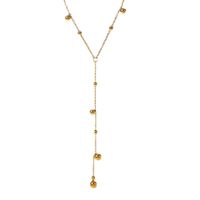 Ig-stil Einfacher Stil Einfarbig Titan Stahl Überzug 18 Karat Vergoldet Halskette Mit Anhänger main image 4
