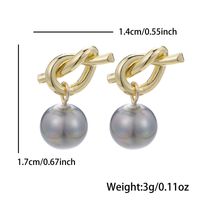 1 Pair Casual Baroque Style Classic Style Irregular Inlay Stainless Steel Artificial Pearls 18k Gold Plated Drop Earrings sku image 1