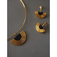 1 Pair Casual Simple Style Semicircle Plating Metal Drop Earrings main image 3