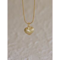 Simple Style Heart Shape Copper Plating Pendant Necklace main image 5