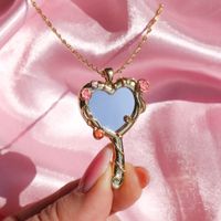 Cute Heart Shape Copper Plating 18k Gold Plated Pendant Necklace main image 3