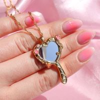 Cute Heart Shape Copper Plating 18k Gold Plated Pendant Necklace main image 4