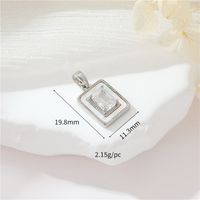 Simple Style Square Copper Plating Inlay Zircon 14k Gold Plated Jewelry Accessories sku image 2