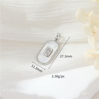Simple Style Square Copper Plating Inlay Zircon 14k Gold Plated Jewelry Accessories sku image 8