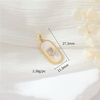 Simple Style Square Copper Plating Inlay Zircon 14k Gold Plated Jewelry Accessories sku image 7