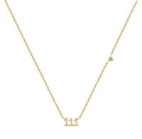 201 Stainless Steel 304 Stainless Steel Titanium Steel Gold Plated Basic Plating Number Necklace sku image 4