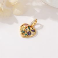 Simple Style Heart Shape Copper Plating Inlay Artificial Gemstones Charms main image 5