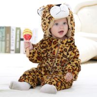 Casual Animal Velvet Polyester Baby Rompers main image 5