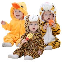 Casual Animal Velvet Polyester Baby Rompers main image 1