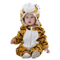 Casual Animal Velvet Polyester Baby Rompers main image 3