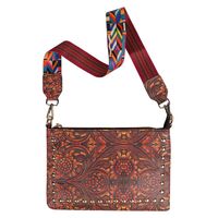 Women's Medium Pu Leather Printing Vacation Square Zipper Crossbody Bag sku image 7