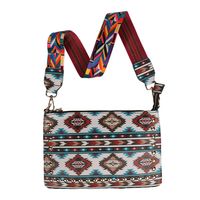 Women's Medium Pu Leather Printing Vacation Square Zipper Crossbody Bag sku image 6