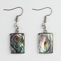 1 Pair Casual Geometric Irregular Plating Abalone Shell Drop Earrings sku image 6