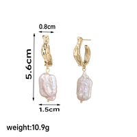 1 Pair Retro Baroque Style Irregular Pearl Plating Copper 18k Gold Plated Silver Plated Drop Earrings sku image 1