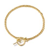 Simple Style T Shape Sterling Silver Toggle Plating Chain 14k Gold Plated Silver Plated Bracelets sku image 1