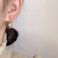 1 Pair Simple Style Heart Shape Plating Inlay Copper Pearl 18k Gold Plated Ear Studs main image 2