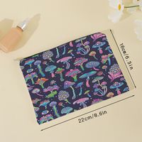 Basic Printing Flannel Square Makeup Bags sku image 1