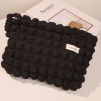 Basic Solid Color Polyester Square Makeup Bags sku image 5