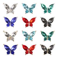 Sweet Butterfly Rhinestone Nail Decoration Accessories 1 Piece main image 4