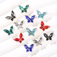 Sweet Butterfly Rhinestone Nail Decoration Accessories 1 Piece main image 3