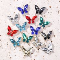 Sweet Butterfly Rhinestone Nail Decoration Accessories 1 Piece main image 2