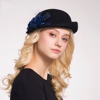 Women's Elegant Solid Color Side Of Fungus Fascinator Hats Beret Hat main image 5