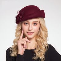Women's Elegant Solid Color Side Of Fungus Fascinator Hats Beret Hat main image 3
