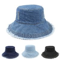 Unisex Basic Cowboy Style Modern Style Solid Color Wide Eaves Bucket Hat main image 6