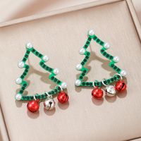 1 Pair Simple Style Christmas Hat Christmas Tree Bell Alloy Ear Hook main image 1