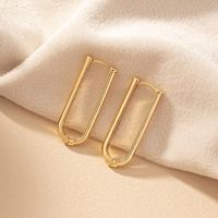 1 Pair Simple Style Classic Style Commute U Shape Plating Alloy 14k Gold Plated Earrings main image 4