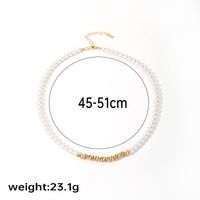 Retro Commute Irregular Flower Copper Beaded Plating Inlay Freshwater Pearl 18k Gold Plated Pendant Necklace Necklace sku image 1