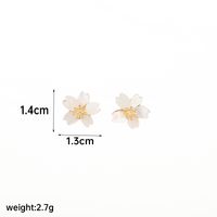 1 Pair Retro Flower Butterfly Lightning Plating Inlay Copper Acrylic Artificial Pearls Zircon 18k Gold Plated Ear Studs sku image 2
