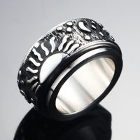 Streetwear Round Titanium Steel Polishing Men's Rings main image 3