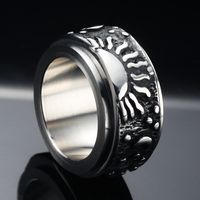 Streetwear Round Titanium Steel Polishing Men's Rings main image 1