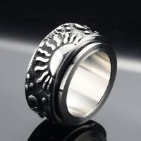 Streetwear Round Titanium Steel Polishing Men's Rings sku image 7