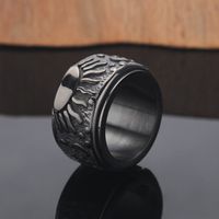 Streetwear Round Titanium Steel Polishing Men's Rings sku image 10