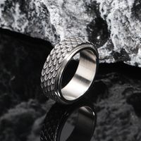 Casual Round Titanium Steel Plating Men's Rings main image 4