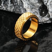 Casual Round Titanium Steel Plating Men's Rings main image 3