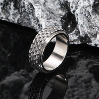 Casual Round Titanium Steel Plating Men's Rings sku image 3