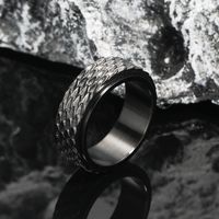 Casual Round Titanium Steel Plating Men's Rings main image 2