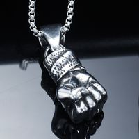 Hip Hop Main Acier Au Titane Polissage Hommes Pendentif main image 3