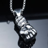 Hip-hop Hand Titanium Steel Polishing Men's Pendant Necklace main image 3